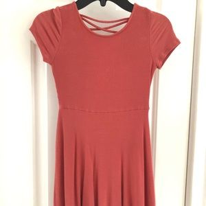 Girls “Agua” by Bloomingdales Coral Dress